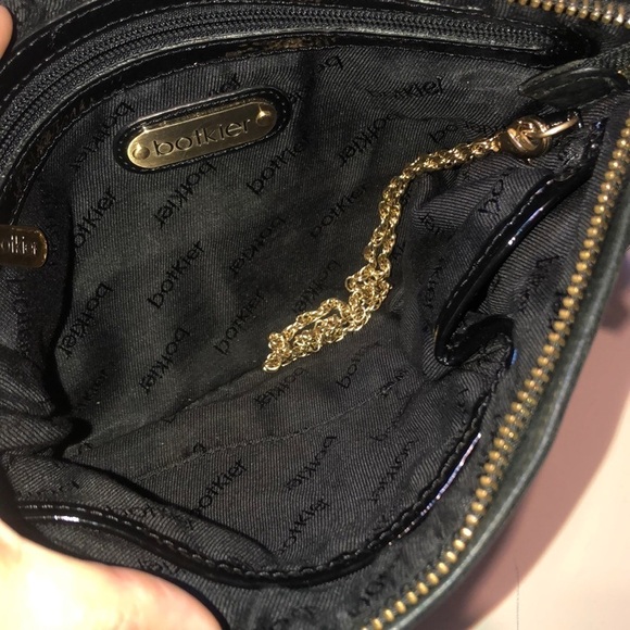 Botkier Black Leather Clutch w/Gold tone hardware - Picture 4 of 5